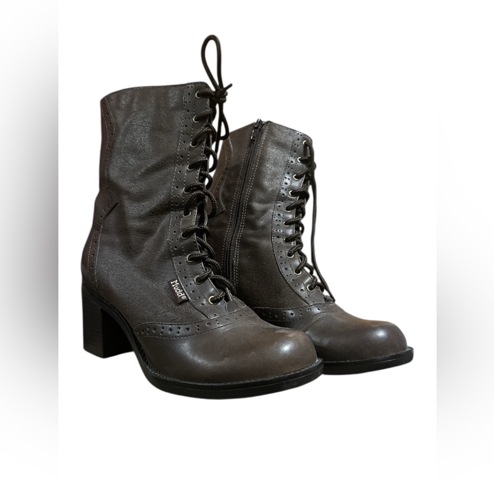 Mudd Women's Dark Brown Combat Boots, Size: 8.5
